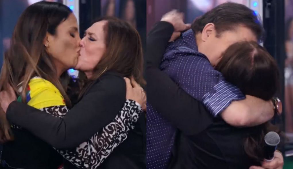 Susana Vieira com Ivete Sangalo e Fausto Silva no Domingao