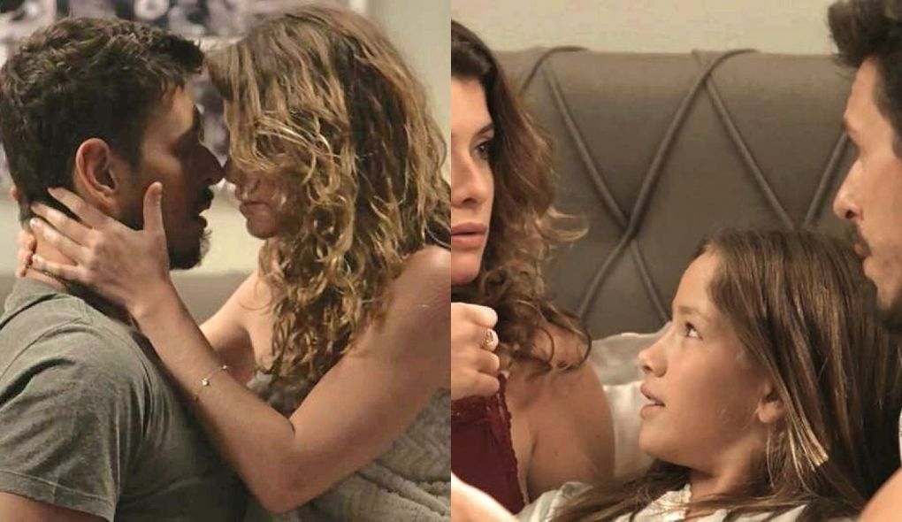 Alain (Joao Vicente de Castro), Isabel (Alinne Moraes) e Priscila (Clara Galinari) de Espelho da Vida