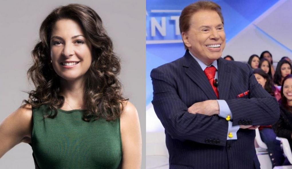 Ana Paula Padrao e Silvio Santos