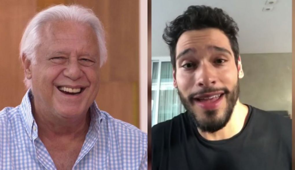 Antonio Fagundes e Bruno Fagundes no Encontro