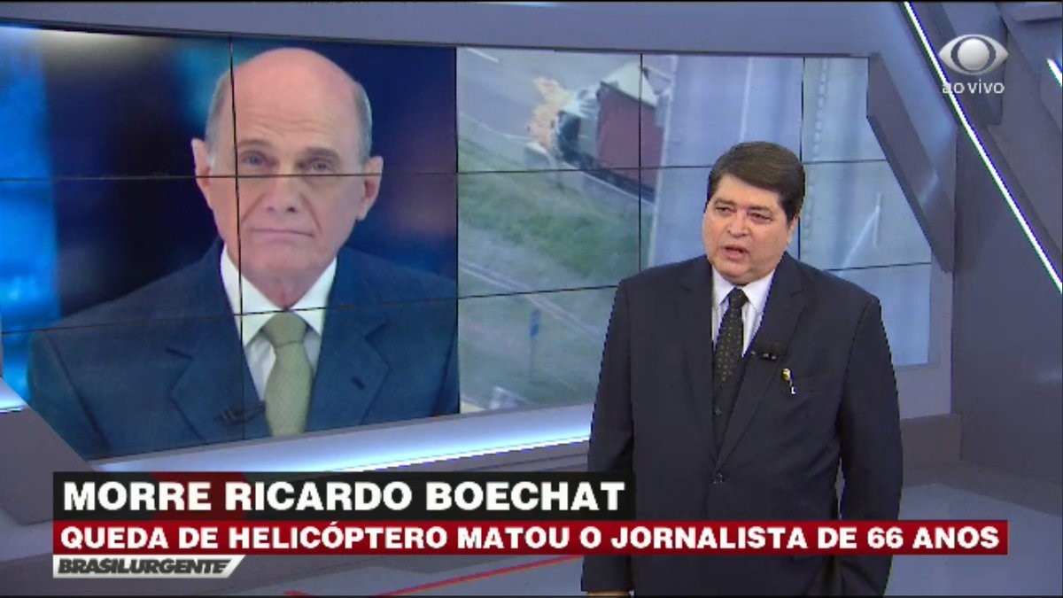 Datena falando sobre o falecimento de Ricardo Boechat na Band