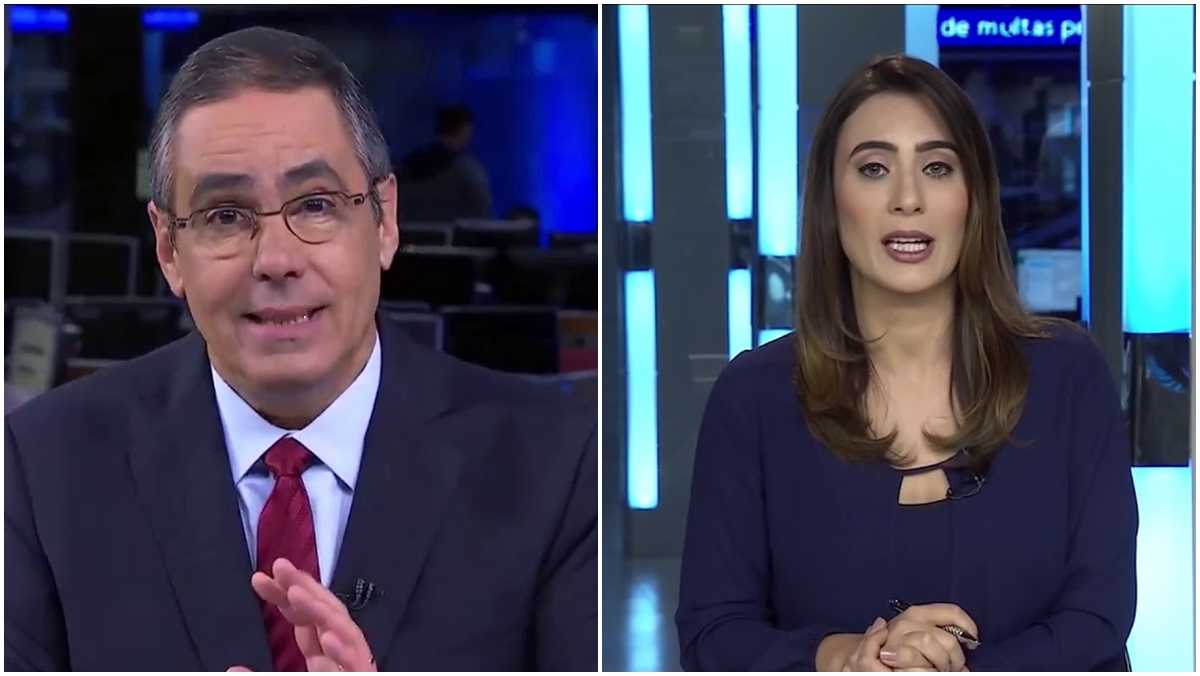 Fábio Pannunzio e Lana Canepa (Reprodução: Band)