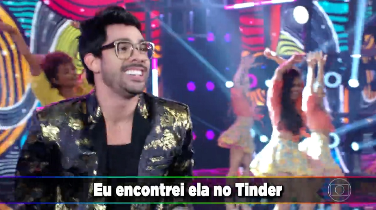 Cantor Gabriel Diniz no Domingão do Faustão, da Globo