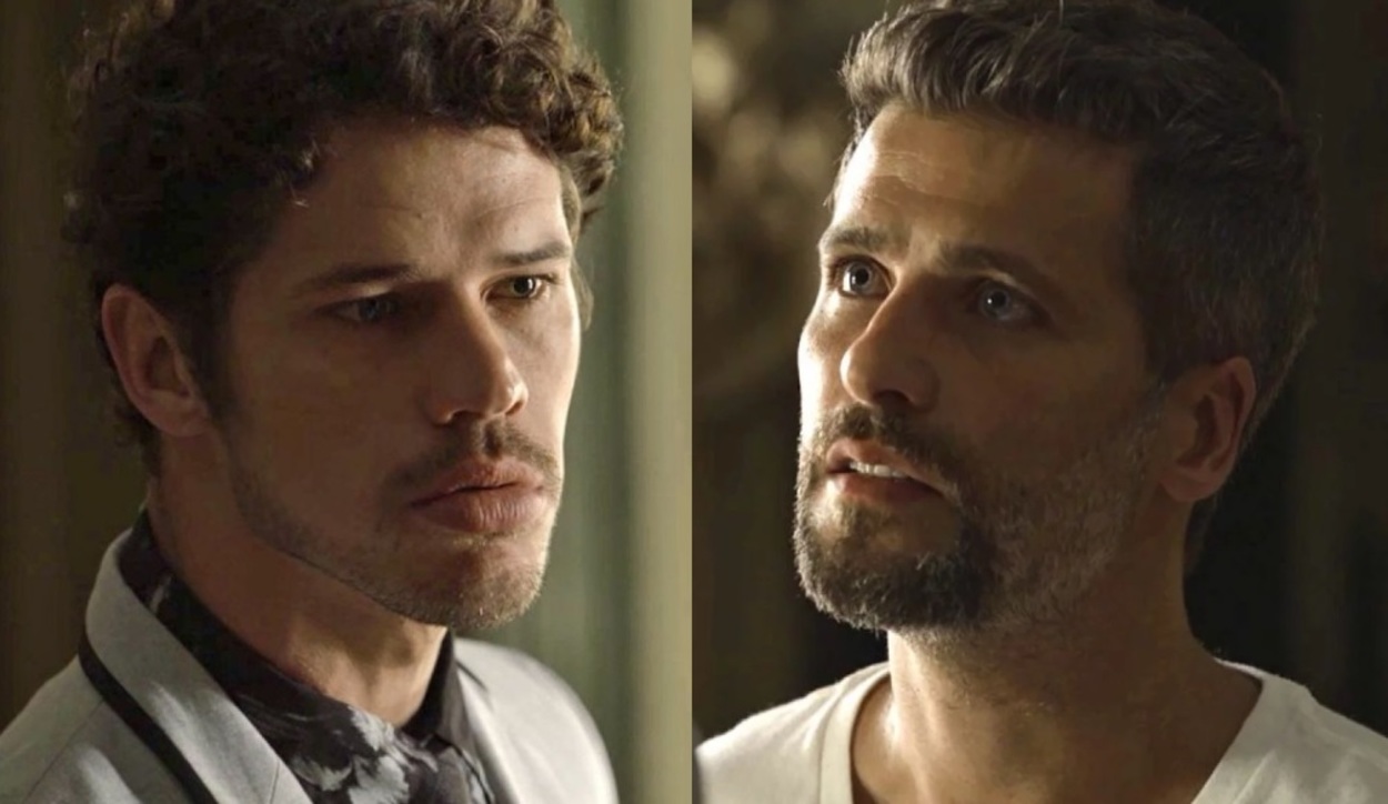 Junior (Jose Loreto) e Gabriel (Bruno Gagliasso) de O Setimo Guardiao