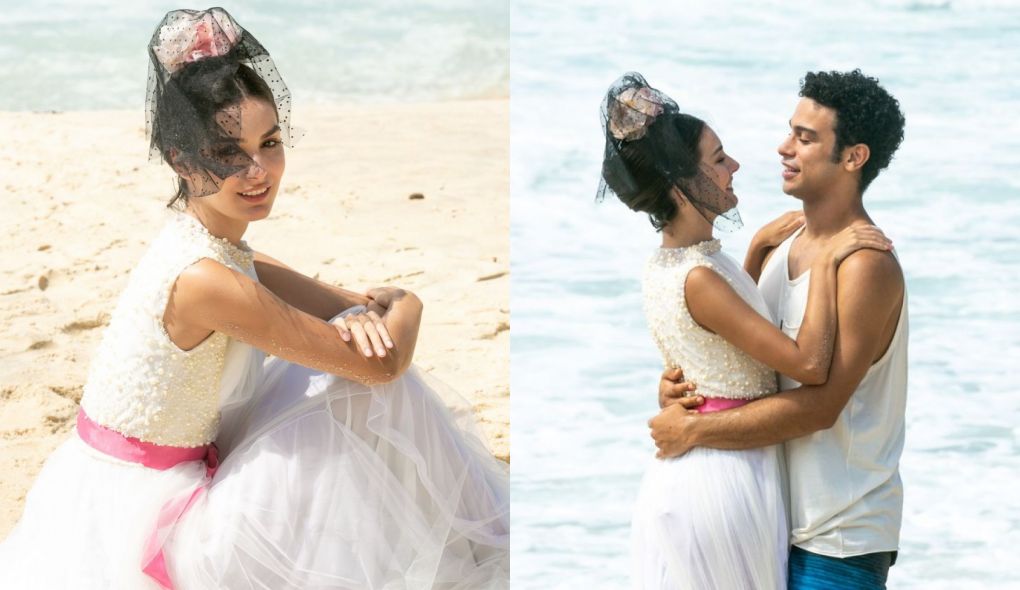 Larissa (Marina Moschen) e Diego (Sergio Malheiros) de Verao 90