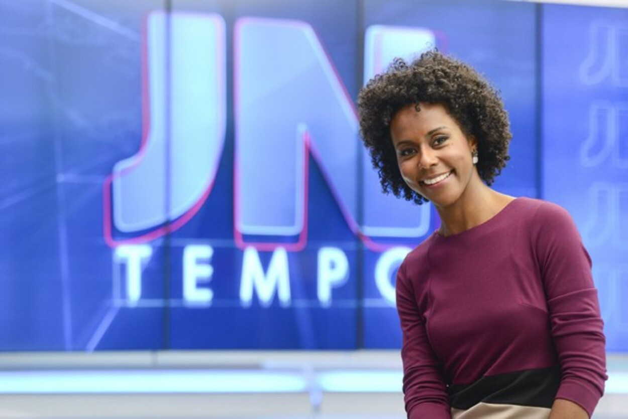 Maju, moça do tempo do Jornal Nacional