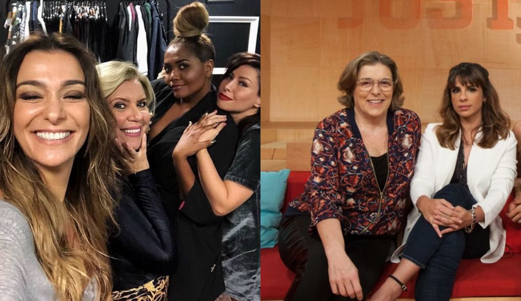 Monica Martelli, Astrid Fontenelle, Gaby Amarantos, Pitty, Barbara Gancia e Maria Ribeiro, integrantes do Saia Justa