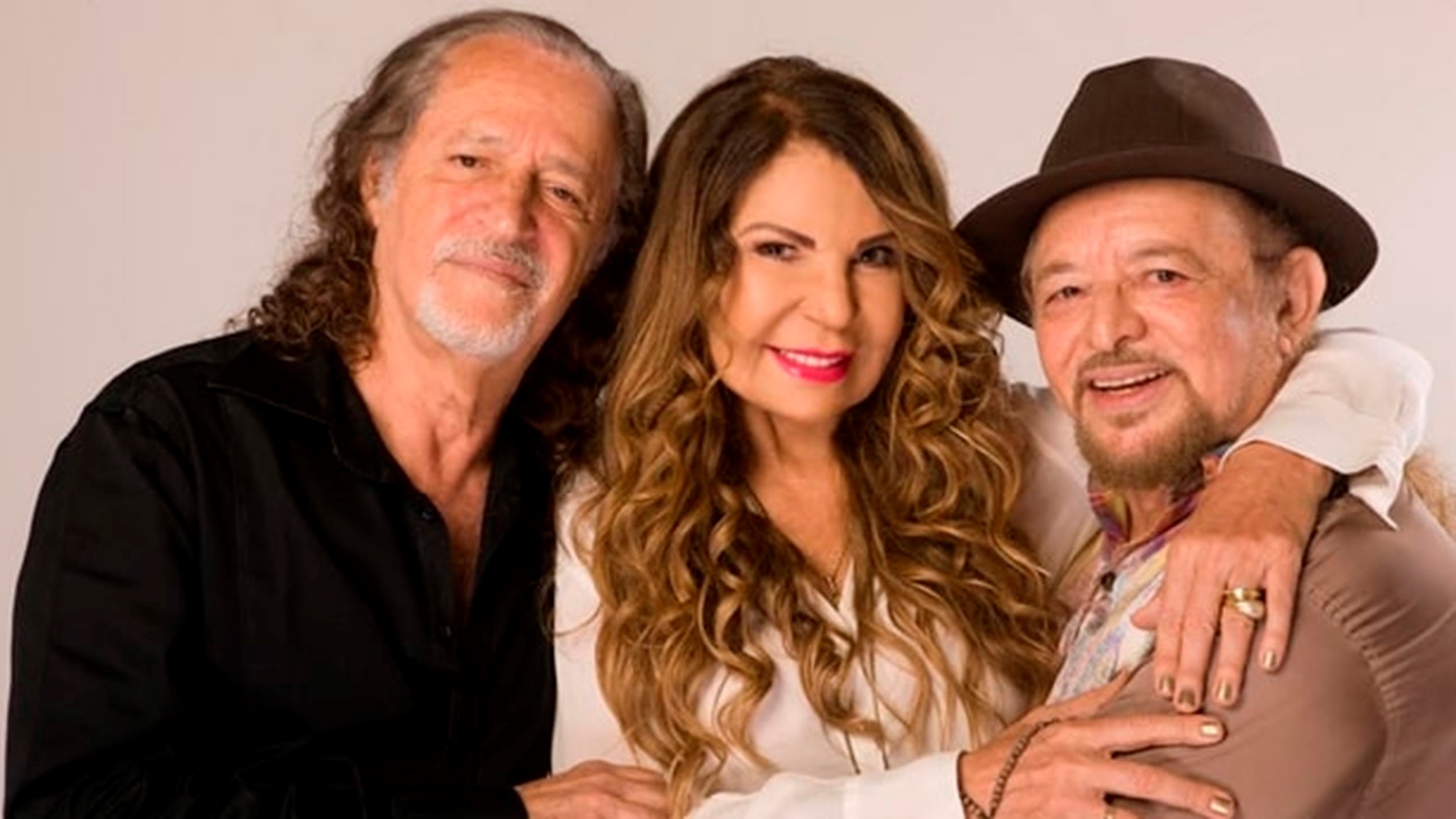 Os músicos Alceu Valença, Elba Ramalho e Geraldo Azevedo