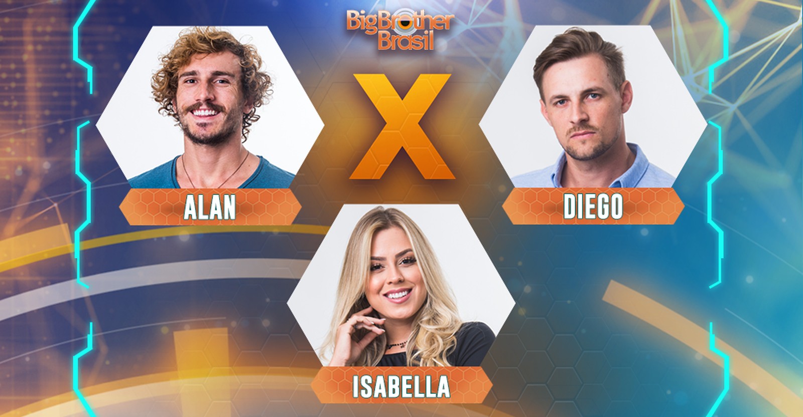 Alan, Diego e Isabella BBB19