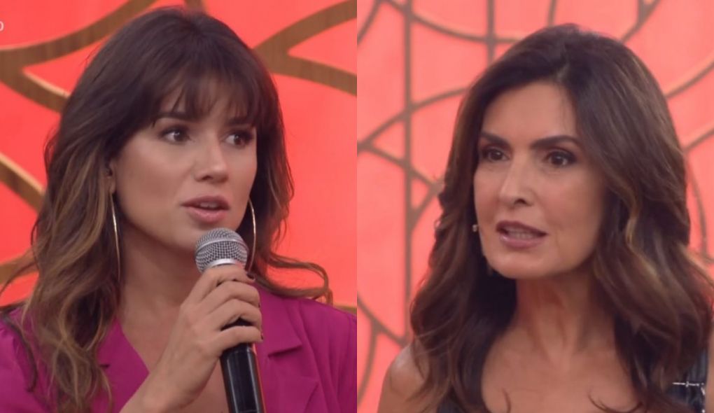 Paula Fernandes e Fatima Bernardes no Encontro