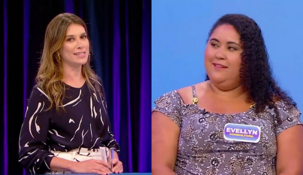 Rebeca Abravanel e participante do Roda a Roda