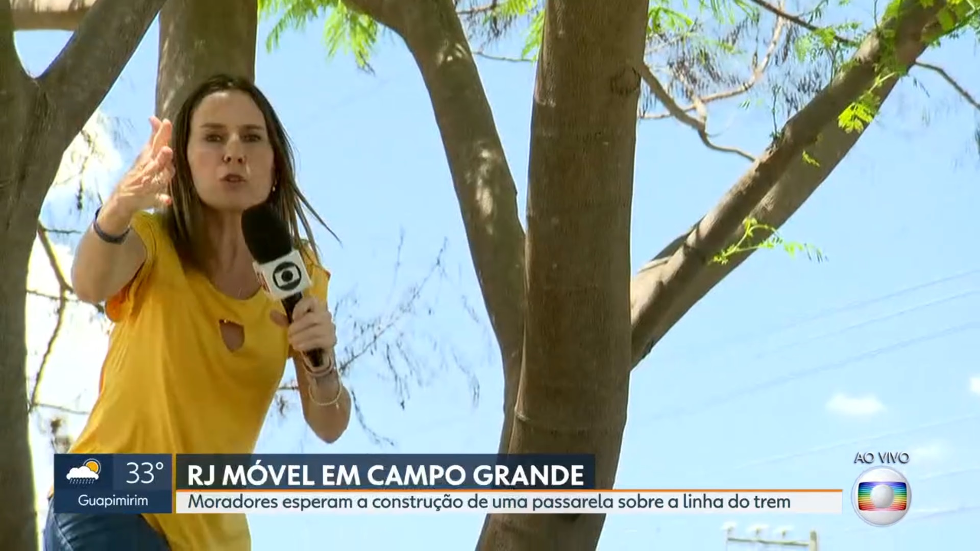 Repórter leva bronca ao vivo no RJ1