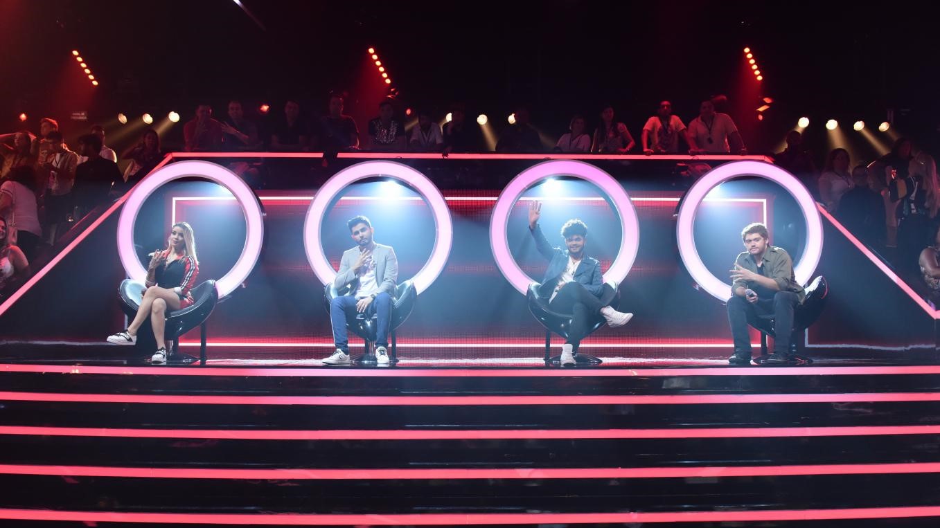 Finalistas do The Four Brasil da esquerda para a direita: Rully, Manso, Victor Filgueira e Leo Mahuad