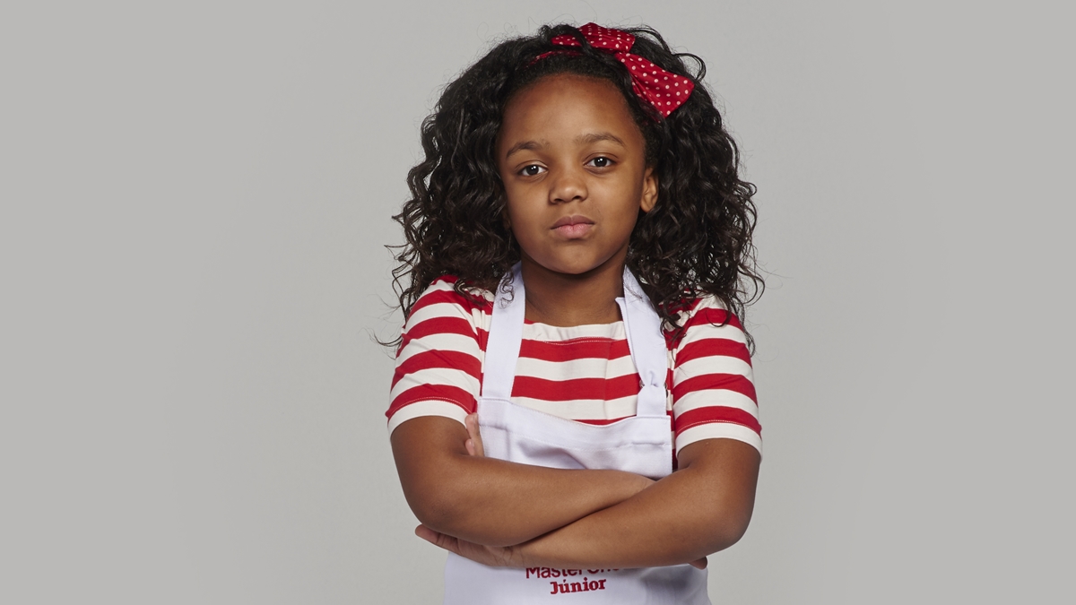 A participante Aisha, no MasterChef Júnior. Imagem: Divulgação/Band
