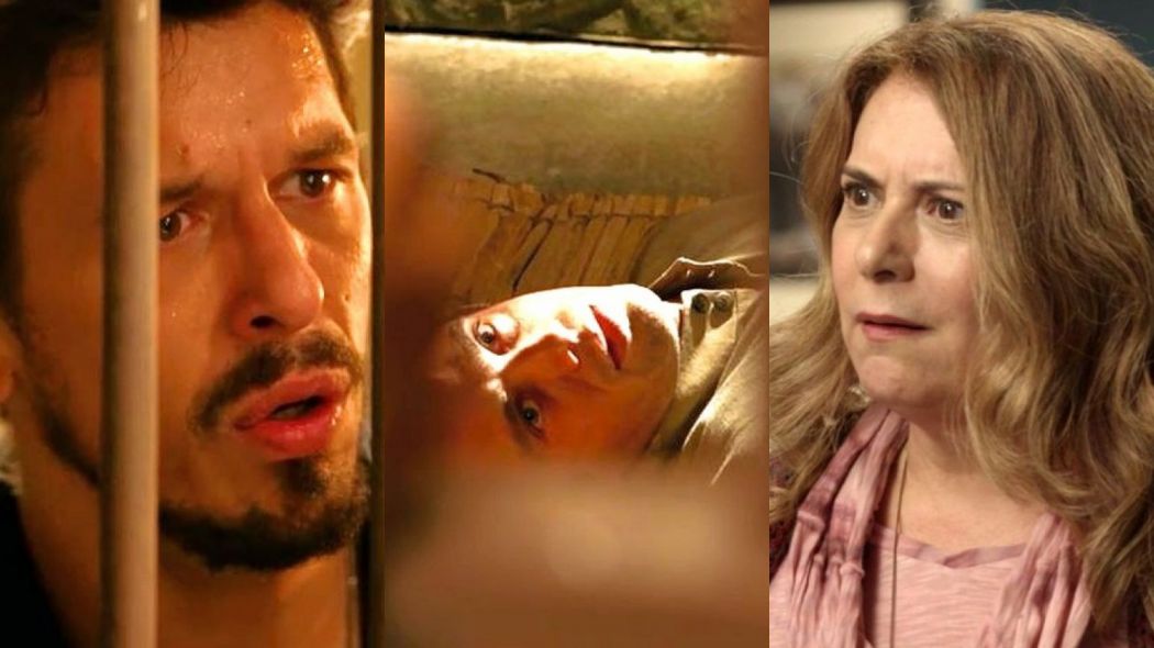 Alain (Joao Vicente de Castro), Danilo (Rafael Cardoso) e Grace (Patricya Travassos) de Espelho da Vida