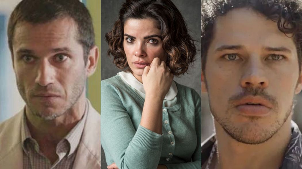 Aranha (Paulo Rocha), Stella (Vanessa Giacomo) e Junior (Jose Loreto) de O Setimo Guardiao