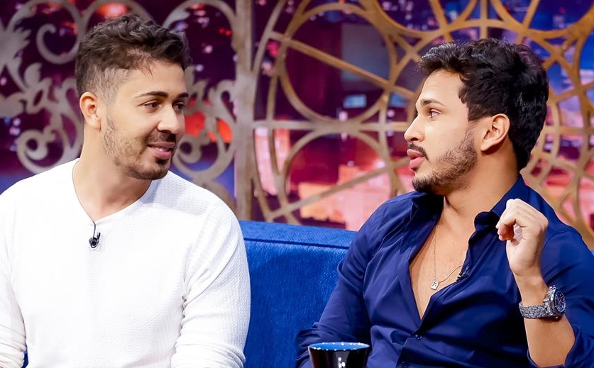 Carlinhos Maia e Lucas Guimarães no The Noite (Gabriel Cardoso/SBT/Divulgação)