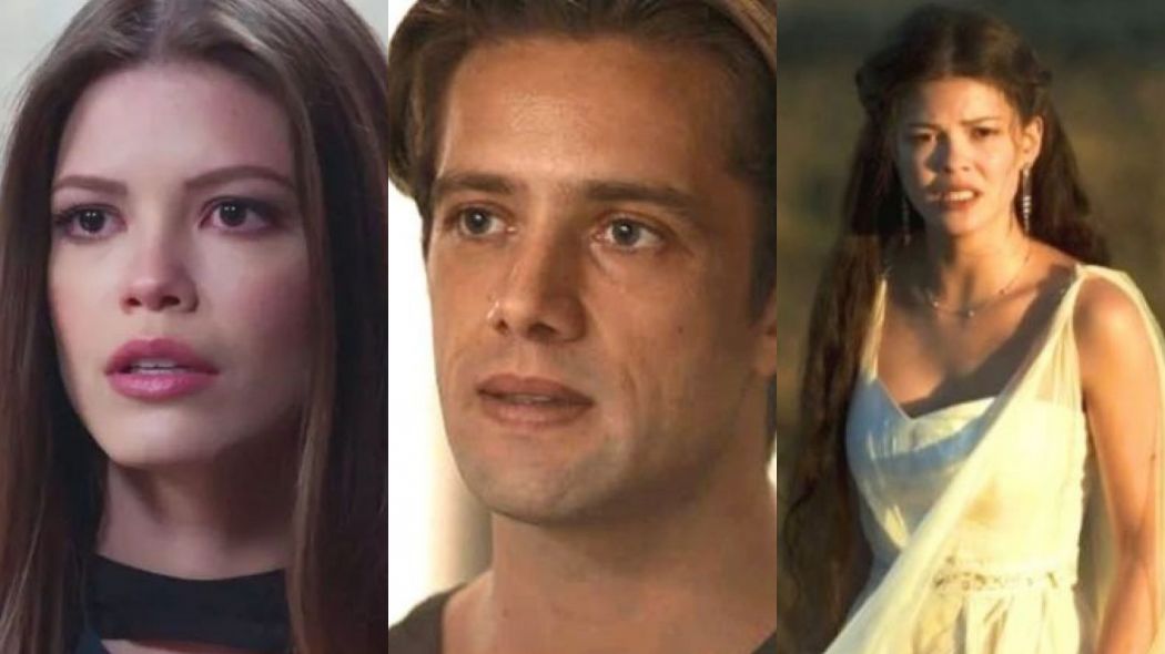 Cris (Vitória Strada), Daniel (Rafael Cardoso) e Beatriz de Espelho da Vida