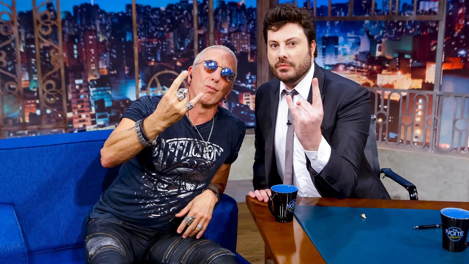 Dee Snider e Danilo Gentili no The Noite