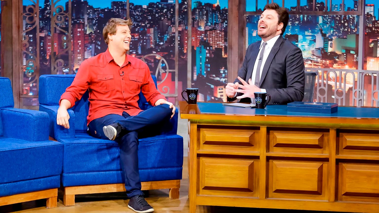 Fábio Porchat e Danilo Gentili no The Noite