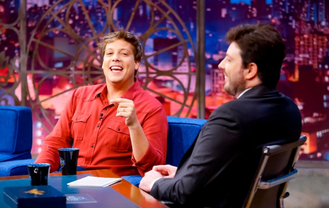 Fábio Porchat e Danilo Gentili no The Noite (Gabriel Cardoso/SBT)