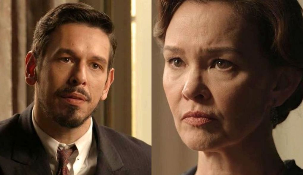 Gustavo Bruno (João Vicente de Castro) e Piedade (Julia Lemmertz) de Espelho da Vida