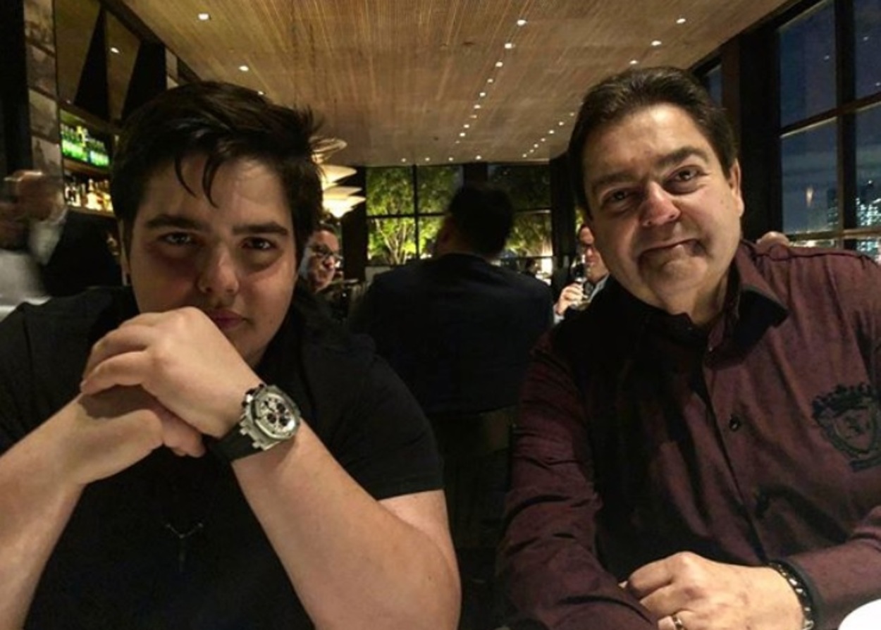 João Guilherme e seu pai, Faustão