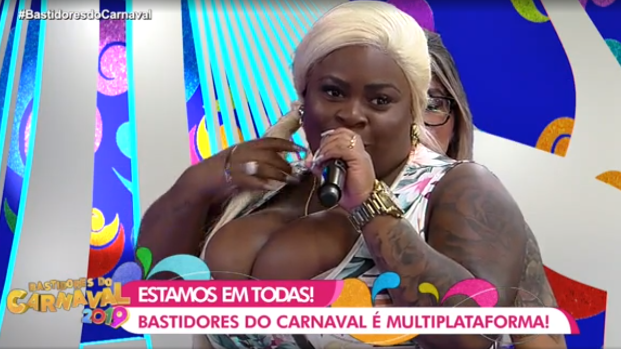 Jojo Todynho durante os Bastidores do Carnaval