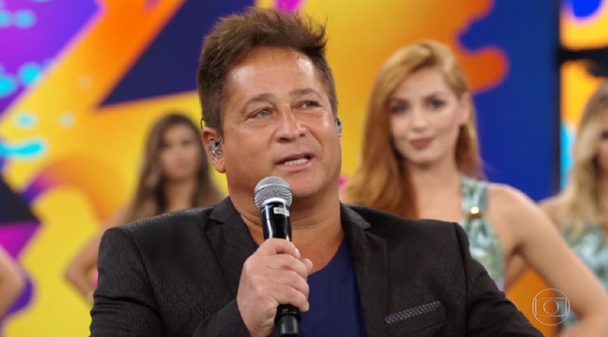 Cantor Leonardo no Domingão do Faustão, na Globo