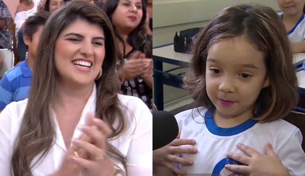 Michelle Sampaio, da Rede Vanguarda, afiliada da Globo, e Raquel, no Encontro com Fátima Bernardes