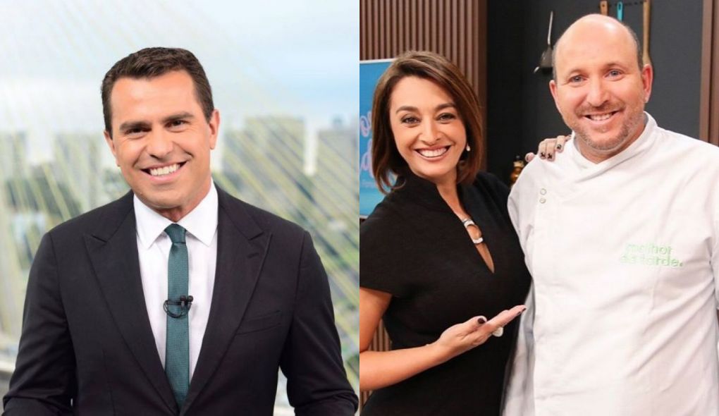 Rodrigo Bocardi, Catia Fonseca e o cozinheiro Bruno
