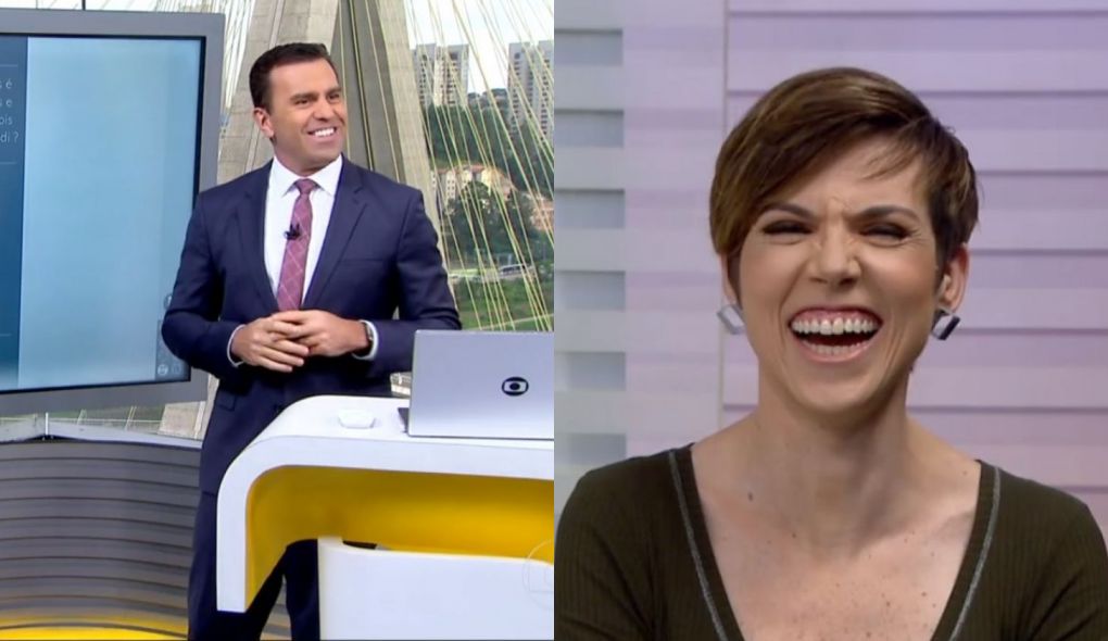 Rodrigo Bocardi e Gloria Vanique no Bom Dia SP