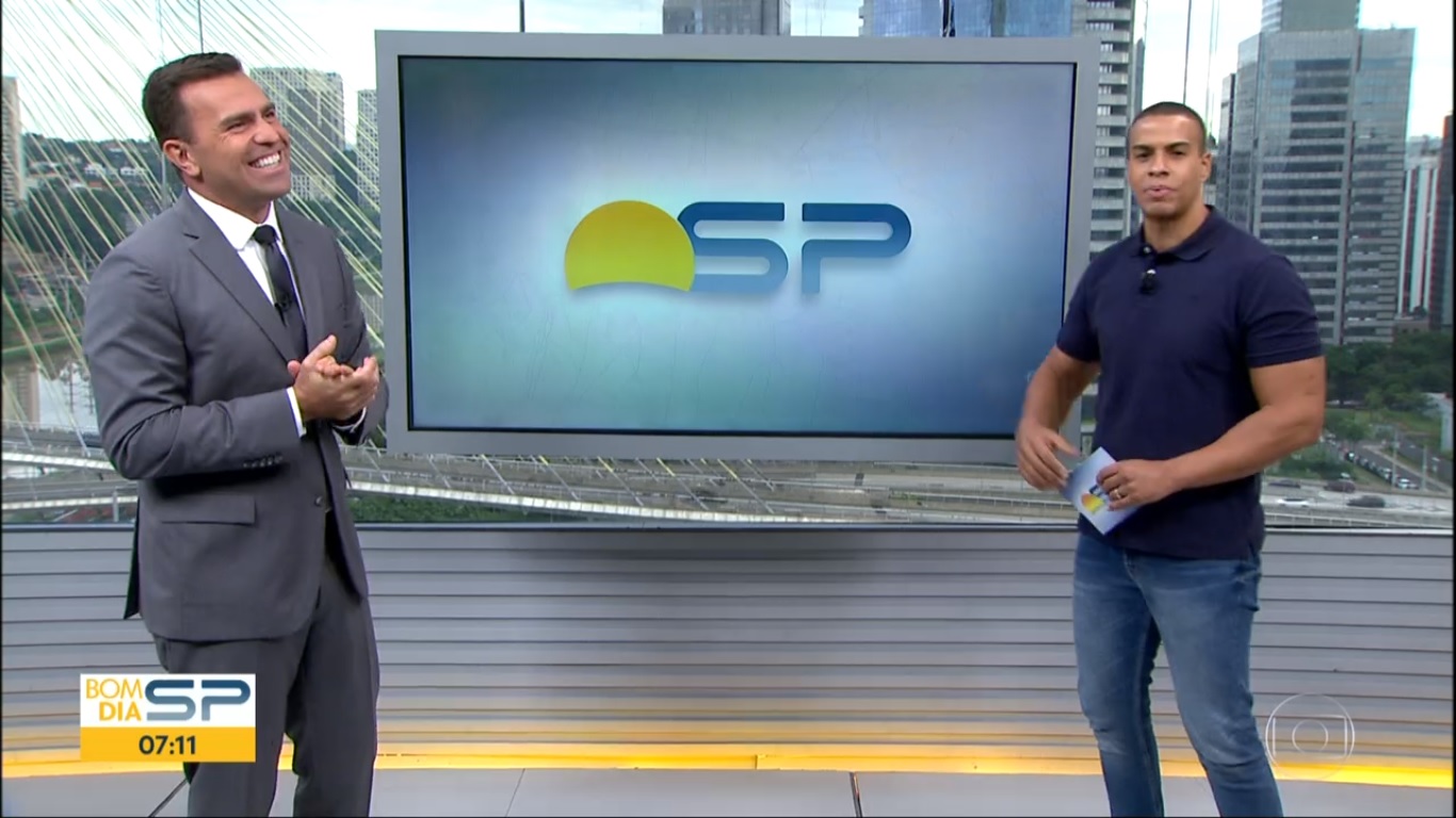 Rodrigo Bocardi e Thiago Oliveira no Bom Dia SP