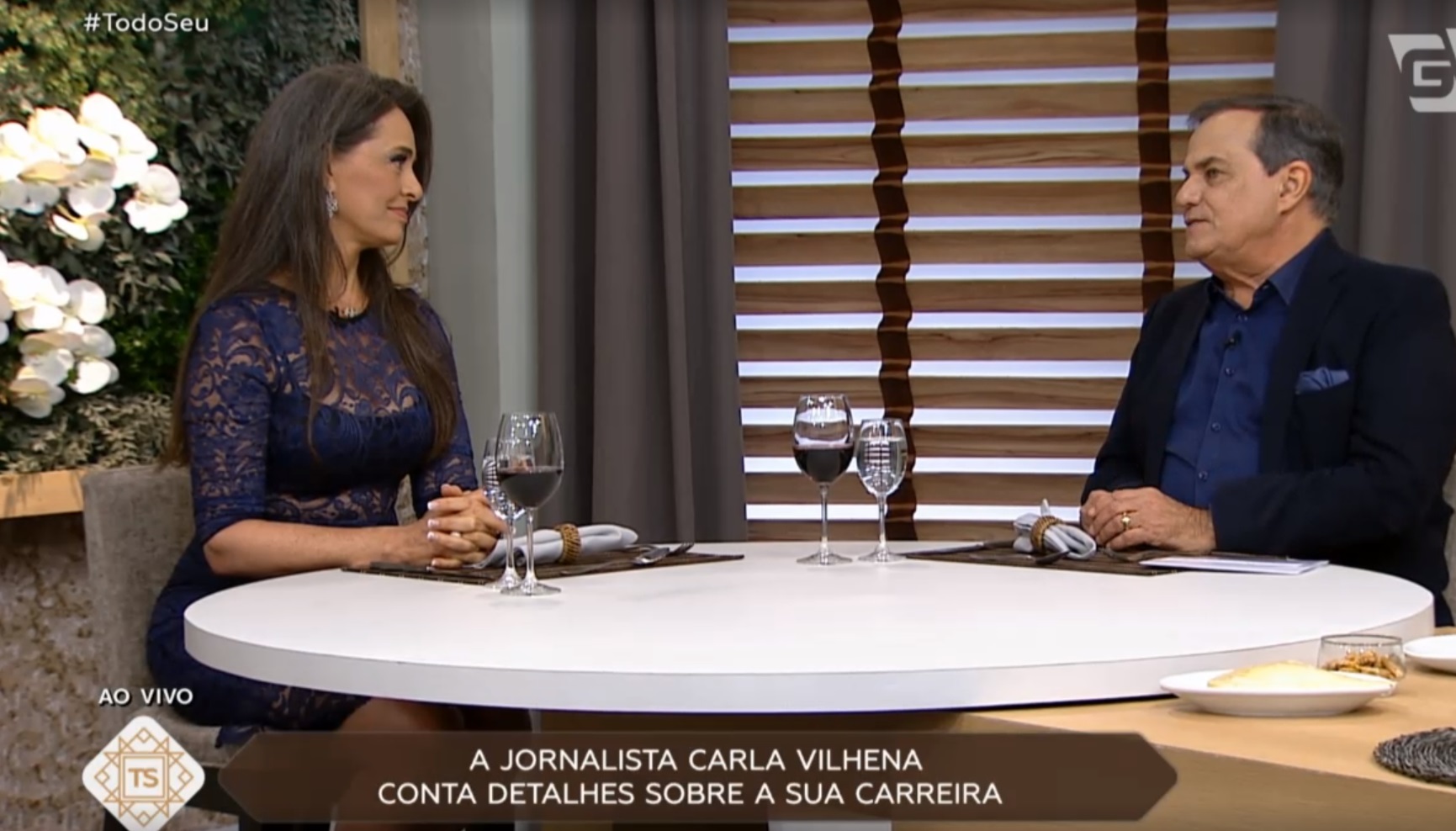 Carla Vilhena e Ronnie Von no Todo Seu