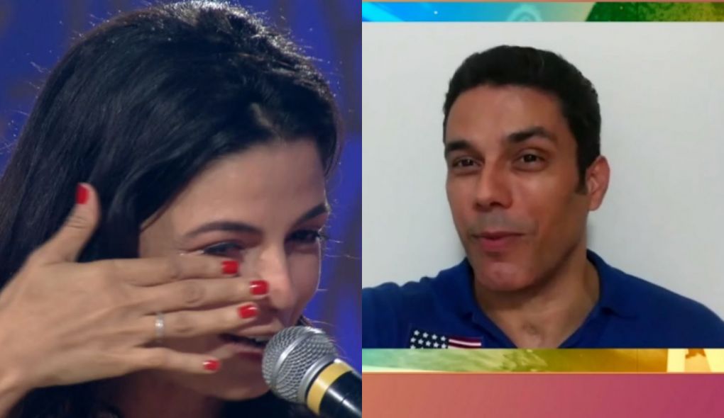 Emanuelle Araújo e o irmão, André, no Encontro