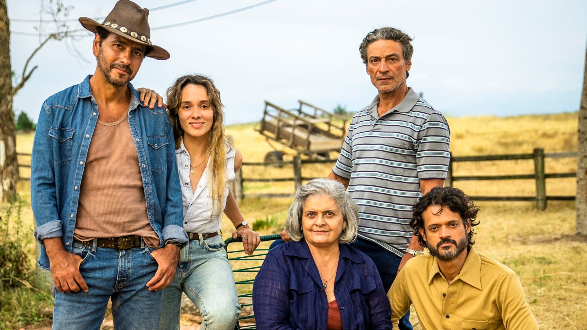 Membros da Família Matheus: Amadeu, Ticiana, Nilda, Miroel e Vicente