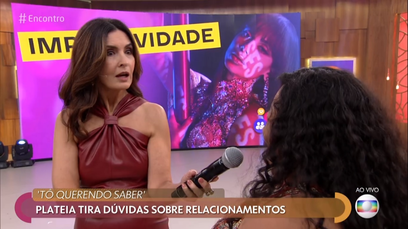 Fátima Bernardes ficou surpresa ao ouvir história de participante do Encontro