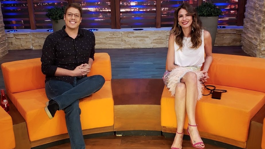 O Comediante Fábio Porchat e a apresentadora Luciana Gimenez