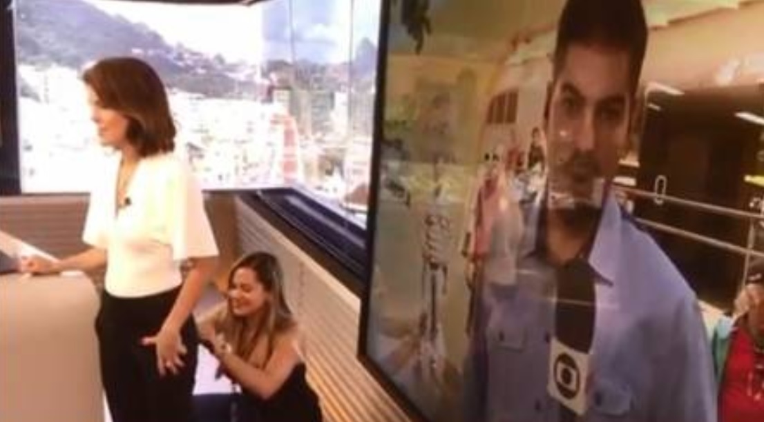 Mariana Gross no RJTV, informativo da TV Globo