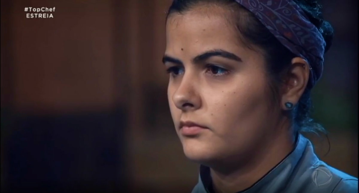 Mariane Kolchraiber foi a primeira eliminada do Top Chef Brasil (Record TV / Reprodução)