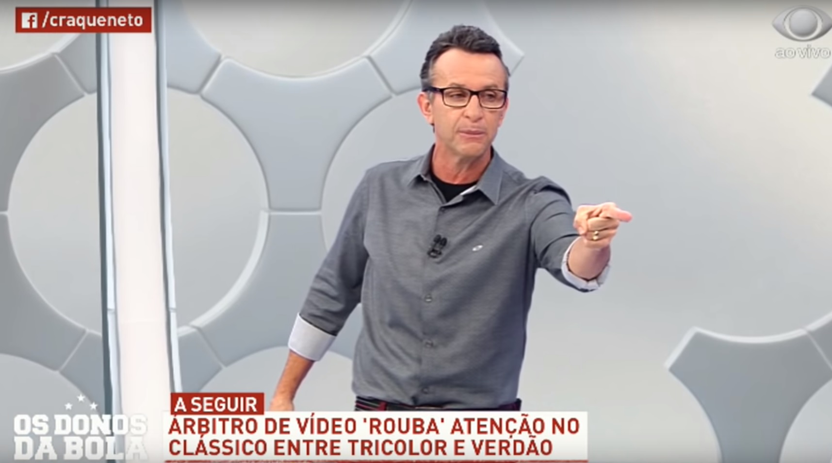 Neto no programa Os Donos da Bola