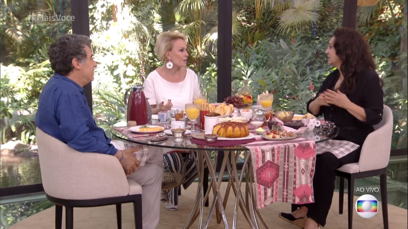 Paulo Betti, Eliane Giardini e Ana Maria Braga no Mais Você