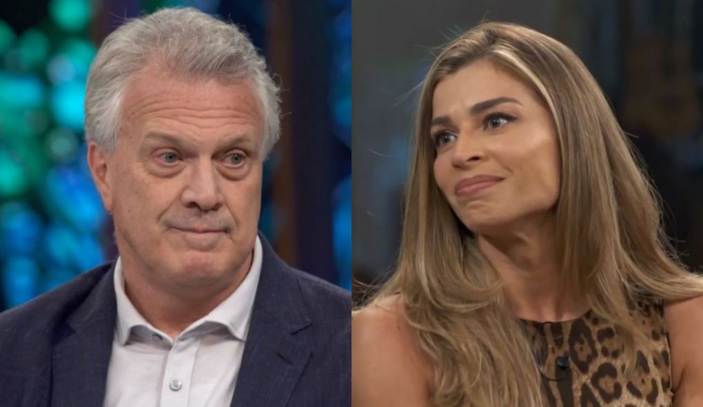 Pedro Bial e Grazi Massafera no Conversa