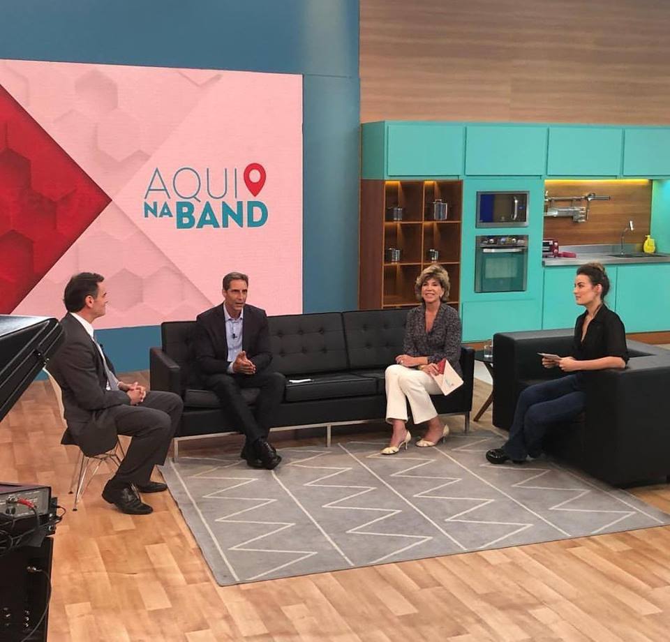Foto da gravação do Piloto do programa Aqui na Band