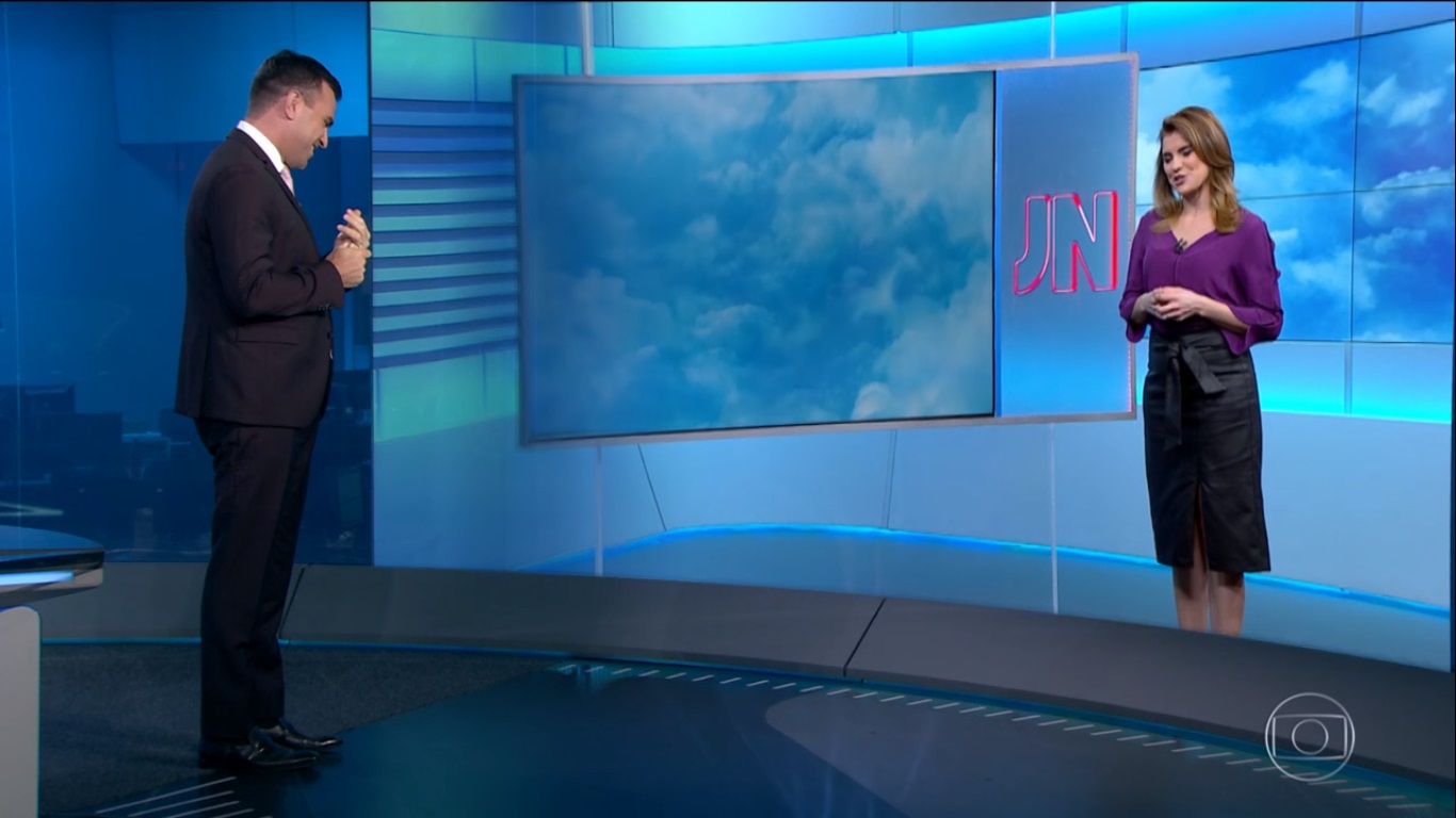 Rodrigo Bocardi e Eliana Marques no Jornal Nacional