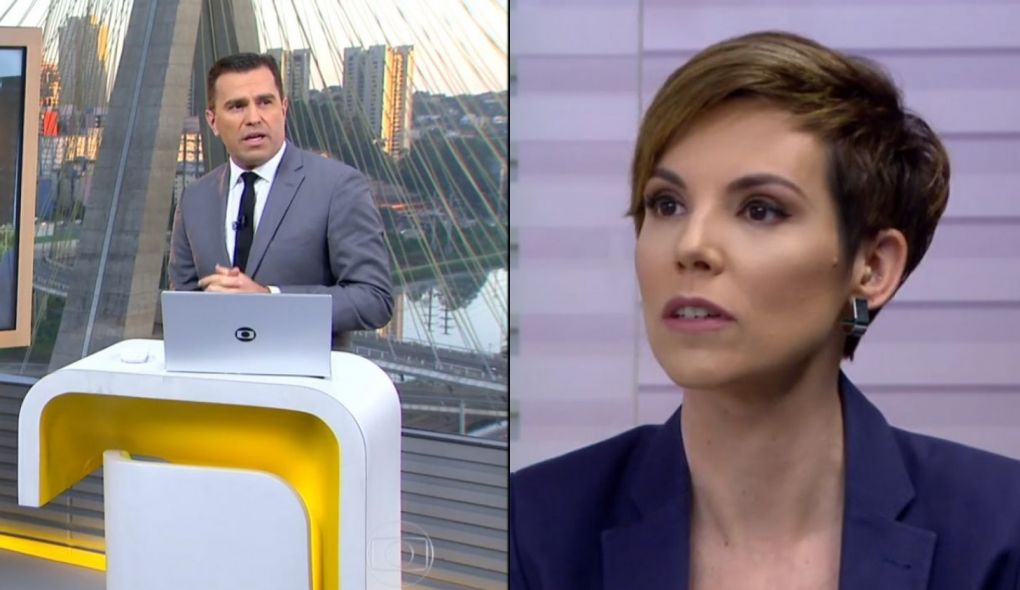 Rodrigo Bocardi e Gloria Vanique no Bom Dia SP
