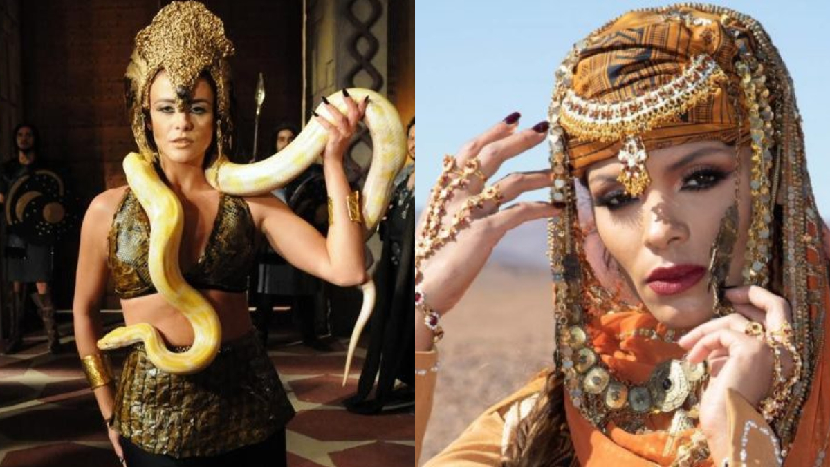 Personagens das novelas A Terra Prometida e Jezabel
