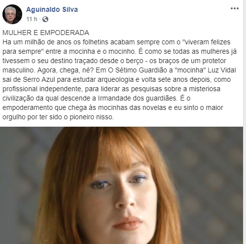 Aguinaldo Silva falou sobre O Sétimo Guardião na web