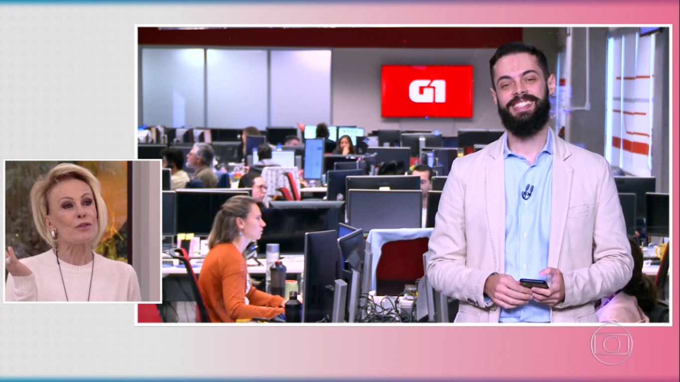 Ana Maria Braga e Cauê Fabiano no Mais Você