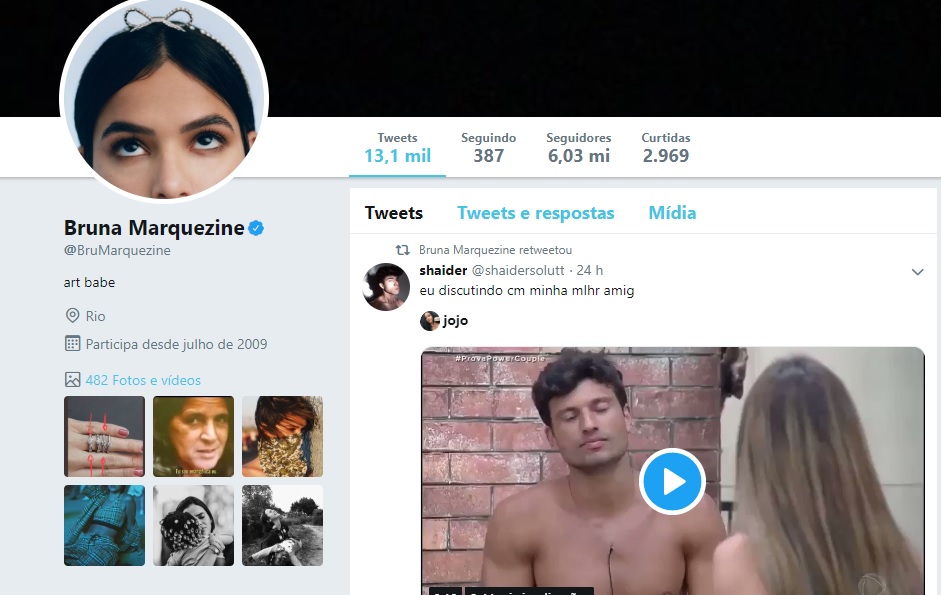 Bruna Marquezine compartilhou briga do Power Couple